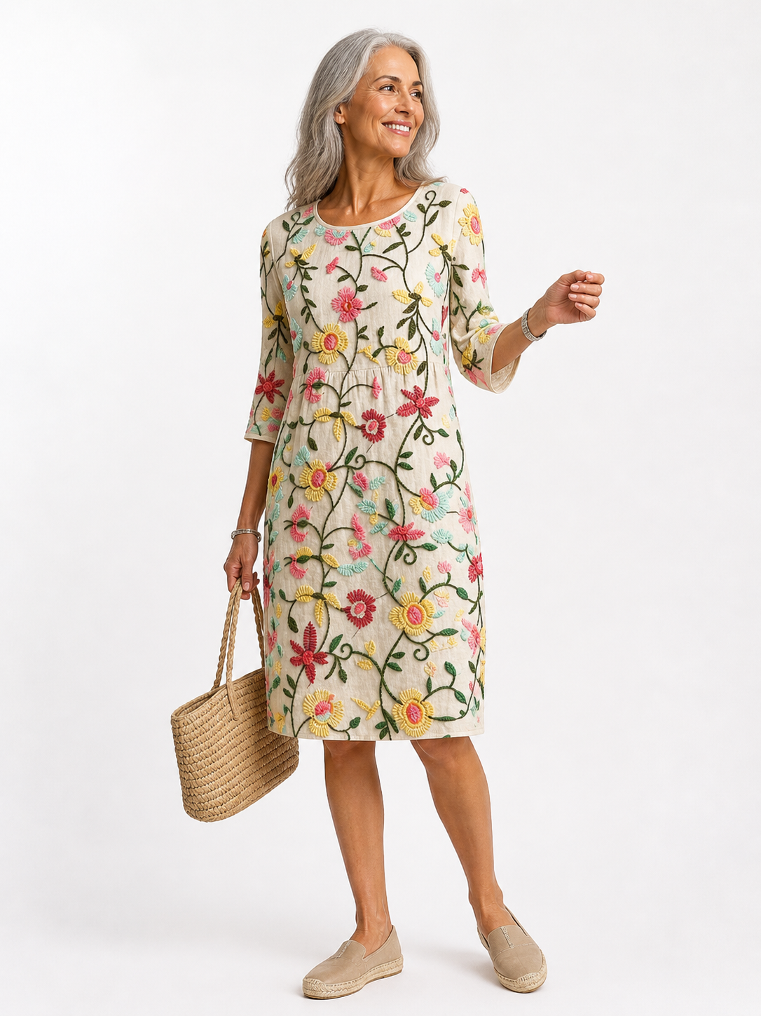 Erica | Robe Florale Élégante