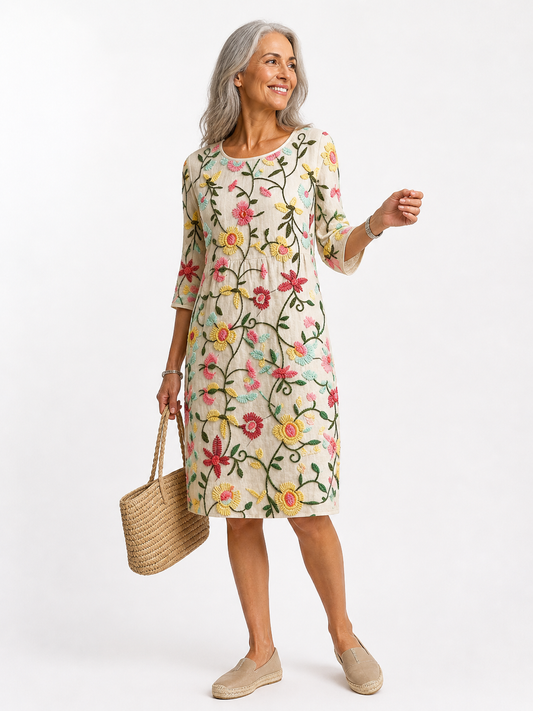 Erica | Robe Florale Élégante