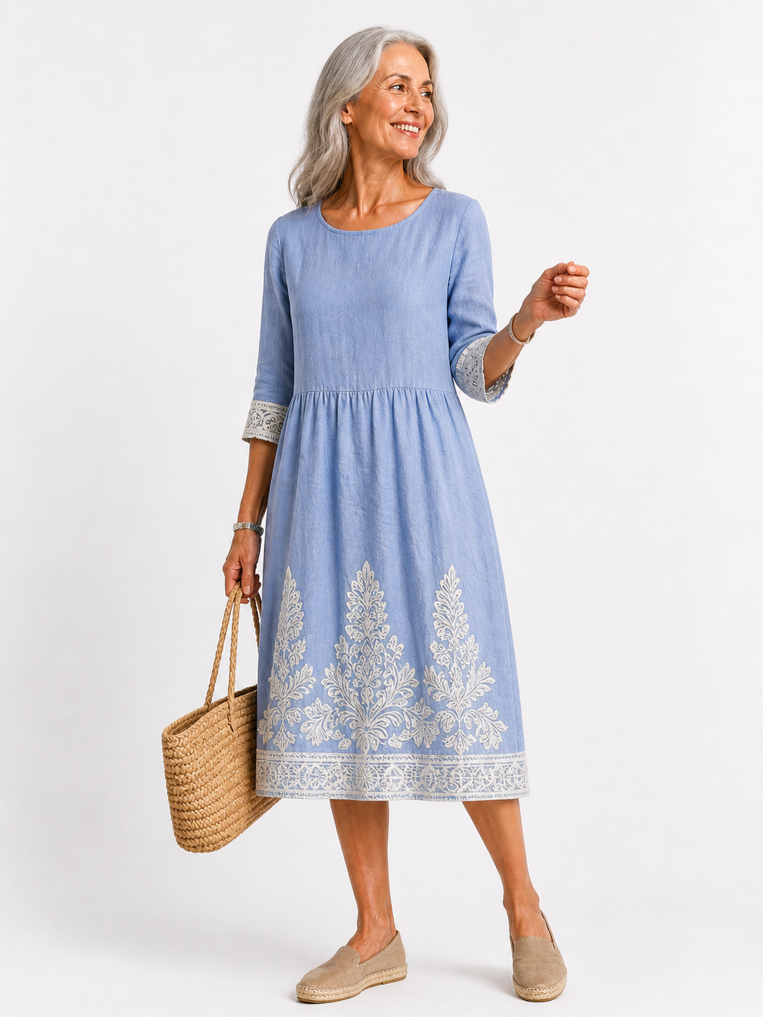 Ambre | Robe Fluide à Motif Floral